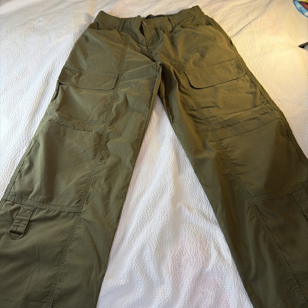 Sanctuary Cali Cargo Pants  Women's Utility  Sz 6 | Olive Green Wide Leg Crop